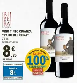 E.Leclerc PATIO DEL CURA Vino tinto crianza oferta
