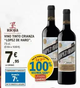 E.Leclerc LOPEZ DE HARO Vino tinto crianza oferta