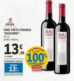 E.Leclerc BAIGORRI Vino tinto crianza oferta