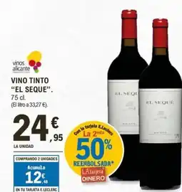 E.Leclerc EL SEQUE Vino tinto oferta