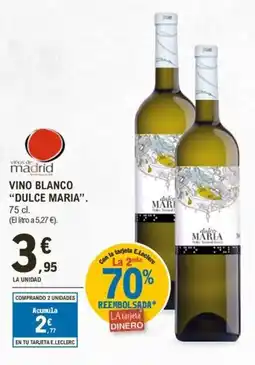 E.Leclerc DULCE MARIA Vino blanco oferta