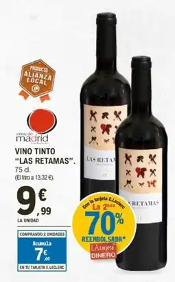 E.Leclerc LAS RETAMAS Vino tinto oferta