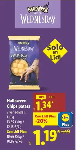 Lidl HALLOWEEN Chips patata oferta