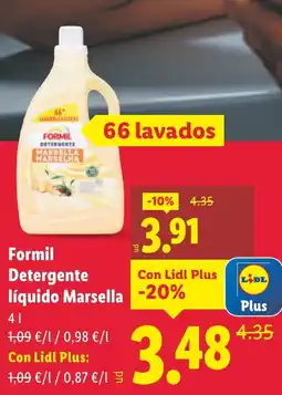 Lidl FORMIL Detergente líquido Marsella oferta