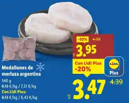 Lidl Medallones de merluza argentina oferta