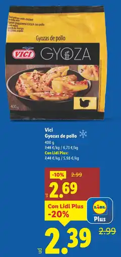 Lidl VICI Gyozas de pollo oferta
