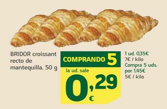 HiperDino Bridor croissant recto de mantequilla oferta