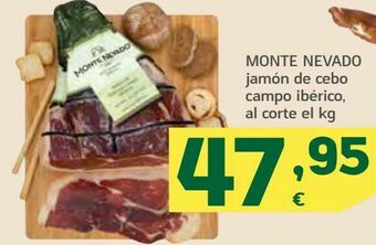 HiperDino Monte nevado jamón de cebo campo ibérico oferta