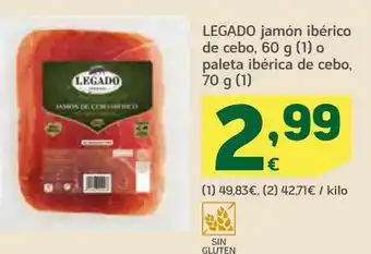 HiperDino Legado jamón ibérico de cebo o paleta ibérica de cebo oferta