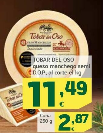 HiperDino Tobar del oso queso manchego semi d.o.p. oferta
