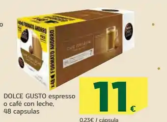 HiperDino Dolce gusto espresso o café con leche oferta