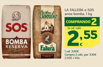 HiperDino La fallera o sos arroz bomba oferta