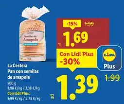 Lidl LA CESTERA Pan con semilas de amapola oferta