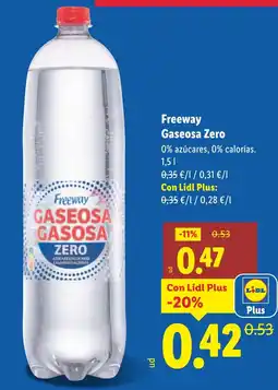 Lidl FREEWAY Gaseosa Zero oferta