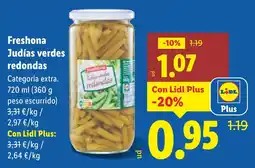 Lidl FRESHONA Judías verdes redondas oferta