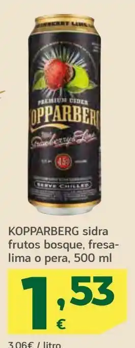 HiperDino Kopparberg sidra frutos bosque, fresa-lima o pera oferta