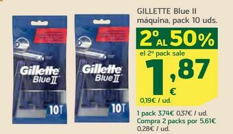 HiperDino Gillette blue ii máquina oferta