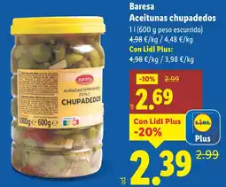 Lidl BARESA Aceitunas chupadedos oferta