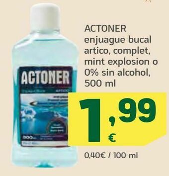 HiperDino Actoner enjuague bucal artico, complet mint explosion o 0% sin alcohol oferta