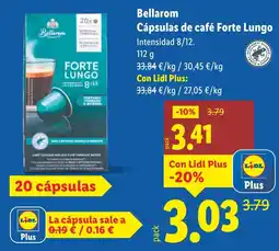 Lidl BELLAROM Cápsulas de café Forte Lungo oferta