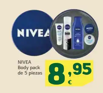HiperDino Nivea body pack de 5 piezas oferta