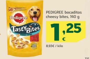 HiperDino Pedigree bocaditos cheesy bites oferta
