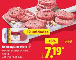 Lidl Hamburguesa mixta oferta