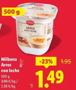 Lidl MILBONA Arroz con leche oferta