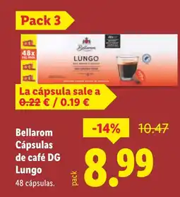 Lidl BELLAROM Cápsulas de café DG Lungo oferta
