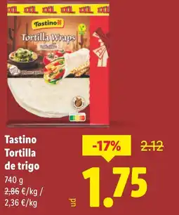 Lidl TASTINO Tortilla de trigo oferta