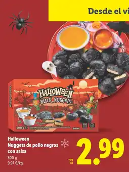 Lidl HALLOWEEN Nuggets de pollo negros con salsa oferta