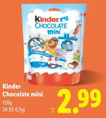 Lidl KINDER Chocolate mini oferta
