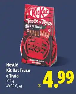 Lidl NESTLE Kit Kat Truco o Trato oferta
