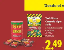 Lidl TOXIC WASTE Caramelo súper ácido oferta