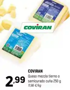 Coviran Coviran - queso mezcla tierno o semicurado cuna oferta
