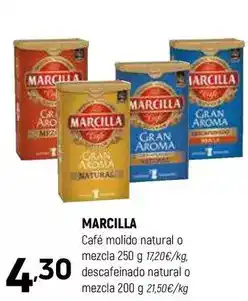 Coviran MARCILLA Café molido natural o mezcla descafeinado natural o mezcla oferta