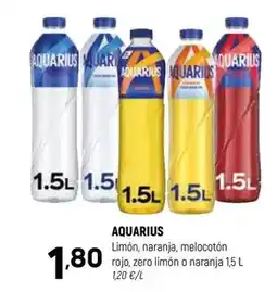 Coviran AQUARIUS Limón, naranja, melocotón rojo, zero limón o naranja oferta