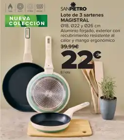 Carrefour SANPIETRO Lote de 3 sartenes magistral oferta