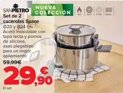 Carrefour SANPIETRO Set de 2 cacerolas Space oferta