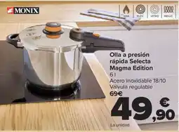 Carrefour MONIX Olla a presión rápida Selecta Magma Edition oferta