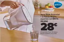 Carrefour BRITA Jarra Style Essential + 2 Filtros Mxpro expertos cal oferta
