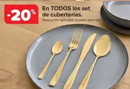 Carrefour En todos los set de cuberterías. oferta