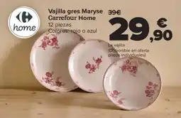 Carrefour Vajilla gres Maryse Carrefour Home oferta
