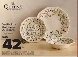Carrefour QUEEN'S Vajilla loza Belgravia oferta
