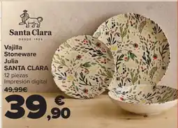 Carrefour SANTA CLARA Vajilla Stoneware Julia oferta