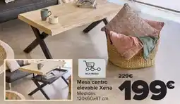 Carrefour Mesa centro elevable Xena oferta