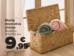 Carrefour Manta decorativa sherpa oferta