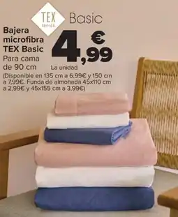 Carrefour TEX Basic Bajera microfibra Para cama oferta