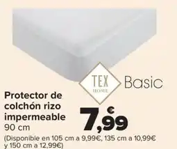 Carrefour TEX Basic Protector de colchón rizo impermeable oferta