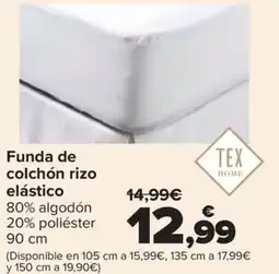 Carrefour TEX HOME Funda de colchón rizo elástico oferta
